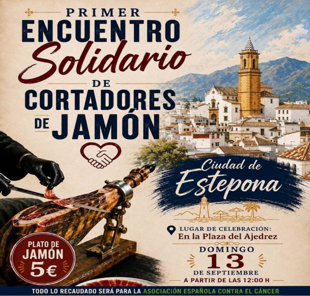 Estepona reúne a 40 cortadores de jamón el domingo en la Plaza del Ajedrez en un acto solidario