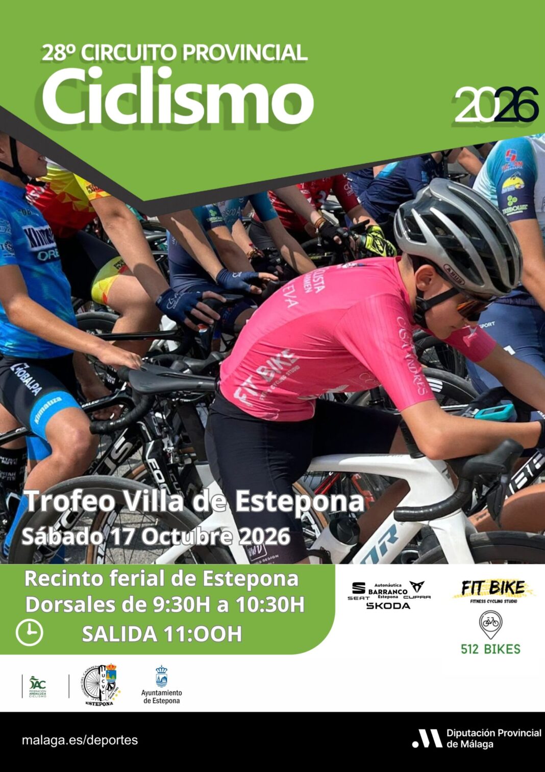 Estepona reúne a 200 ciclistas de escuela en una prueba por el casco urbano el 17 de octubre